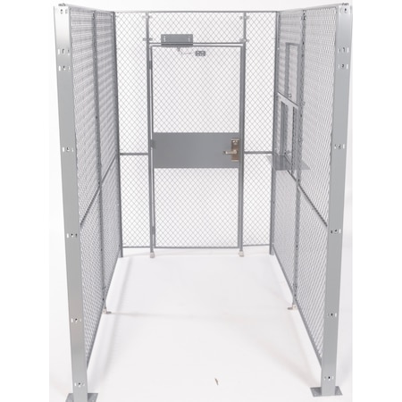 Fordlogan By Spaceguard 3 Wall, Driver/Warehouse Access Control Cage, 4 X 8, 8Ft High, No Top FL3P040808